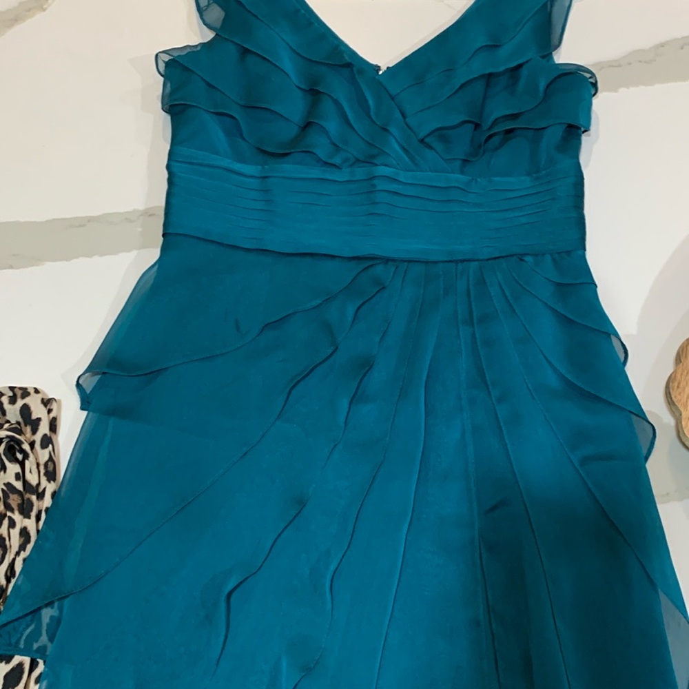 Adrianna Papell Teal Dress - Picture 3 of 4